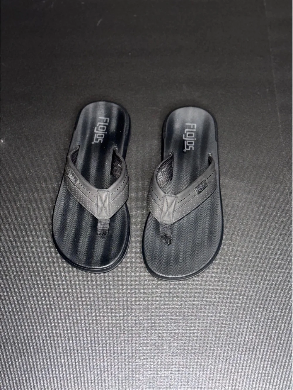 Flojos Black Men's Flip Flop Sandals Size 6